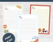 Kid's Travel Journal Printable: Road Trip Diary Pages (Digital Download)