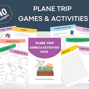 Airplane Activities | Airplane Activities for Kids | Aeroplane Games | Aeroplane Activities | Printable Games Activities | Plane Trip Games