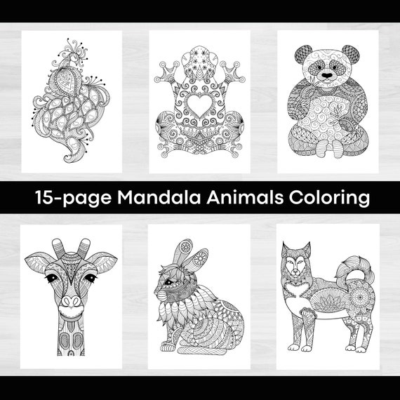 Animaux Mandalas Livre de Coloriage pour Adultes
