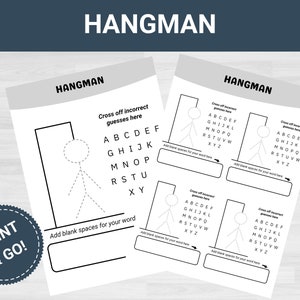 Vintage Table Top Hangman Spelling Game COMPLETE - by RandToy