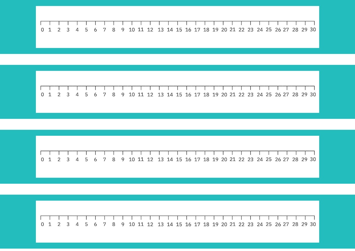 Printable Number Line 0-30 | Number Line Printable | Counting to 30 ...