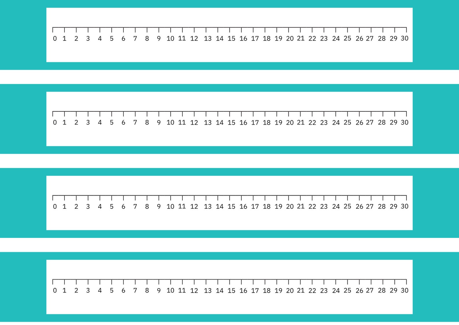 Printable Number Line 0-30 | Number Line Printable | Counting to 30 ...