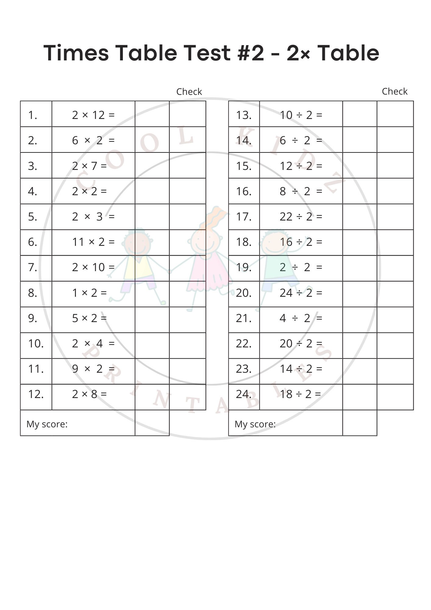 Times Table Multiplication Worksheets | Time Tables Printable | Times ...