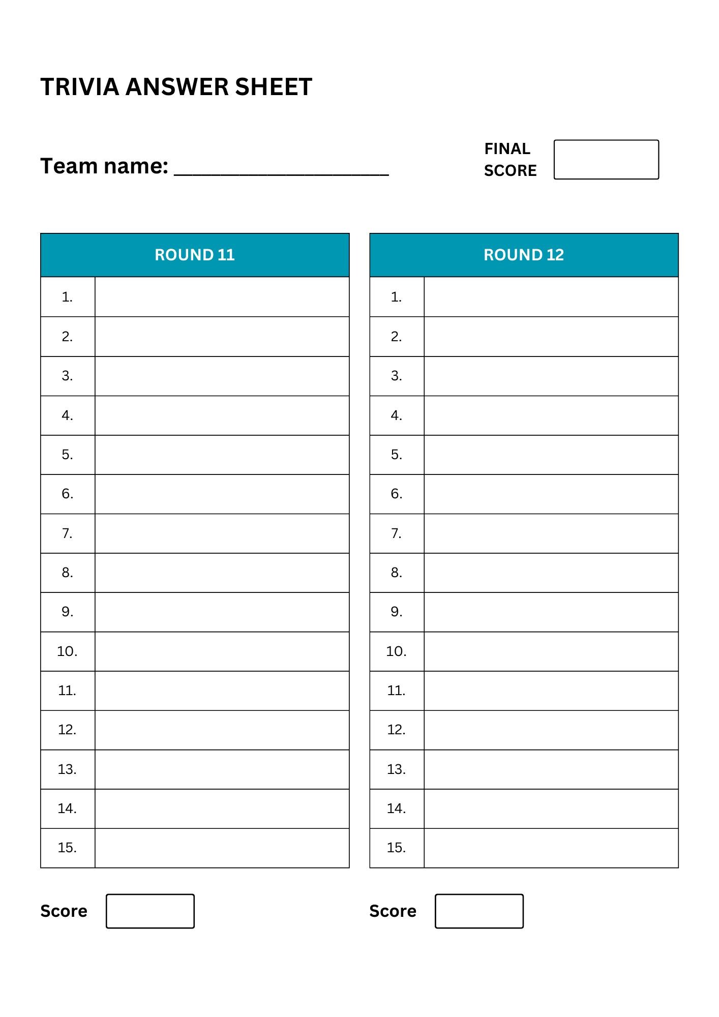 trivia-answer-sheets-trivia-quiz-trivia-night-printable-trivia-answer-sheets-game-night-party-games-trivia-printables-trivia-etsy for Free Printable Answer Sheet 1 50 Word Trivia Answer Sheets | Trivia Quiz | Trivia Night | Printable Trivia Answer Sheets | Game Night | Party Games | Trivia Printables | Trivia - Etsy for Free Printable Answer Sheet 1 50 Word
