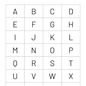 Alphabet Letter Chart | A to Z Printable | Alphabet Printables ...