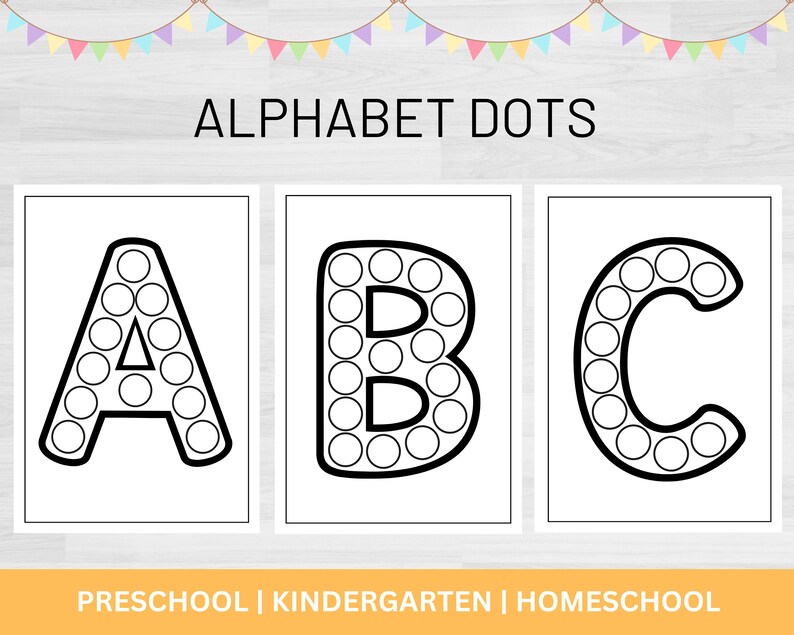 Alphabet Dots Alphabet Dot Marker Alphabet Dot Printables - Etsy