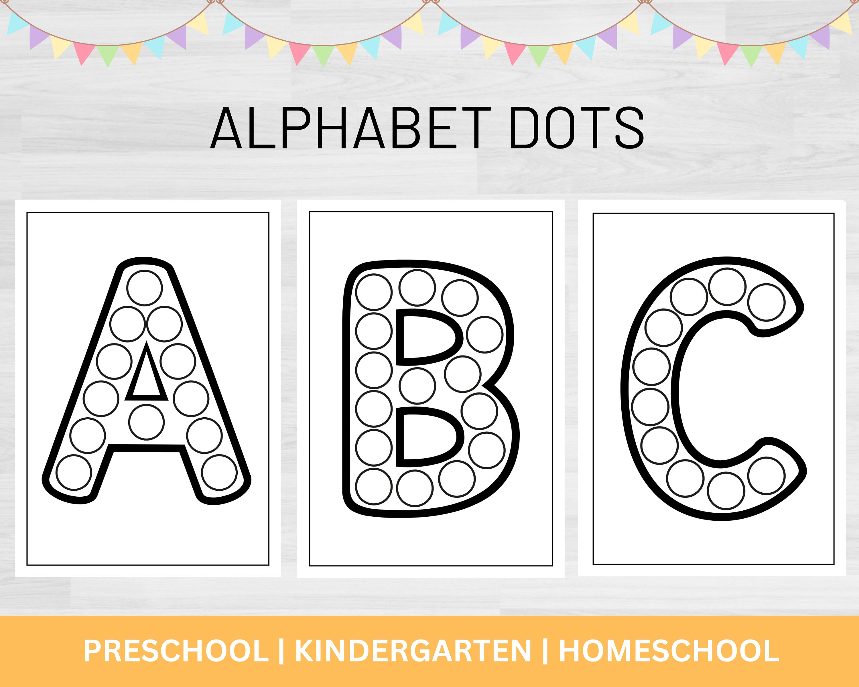 Alphabet Dots Alphabet Dot Marker Alphabet Dot Printables Etsy