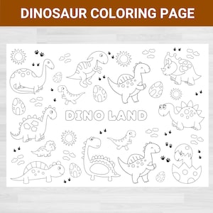 恐竜の塗り絵 | 恐竜の塗り絵 | 恐竜の塗り絵の本 | 印刷可能な塗り絵シート | 子供向けの塗り絵 | 恐竜の印刷物