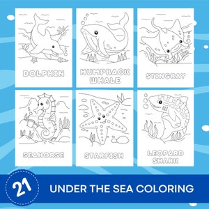 Under the Sea Coloring Pages | Ocean Animals Coloring | Sea Creatures Coloring | Kid&#39;s Coloring | Printable Coloring Pages | Under The Sea