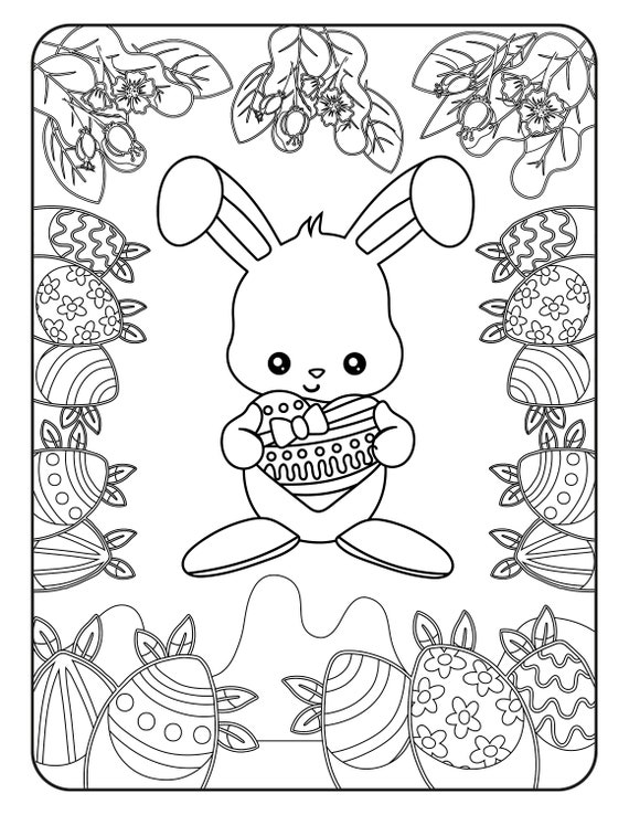 Easter Coloring Book Sets for Kids Ages 4-8: Funny Easter Day Coloring Book  for Children And Preschoolers, The Great Big Easter Egg, Bunny, Easter Chi  (Paperback)