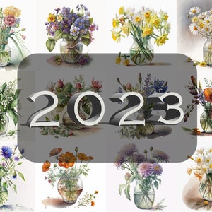 2023 Birth Month Flower Calendar | Printable Wall Calendar | 8.5" x 11" & A4 Sizes | Sunday and Monday Start