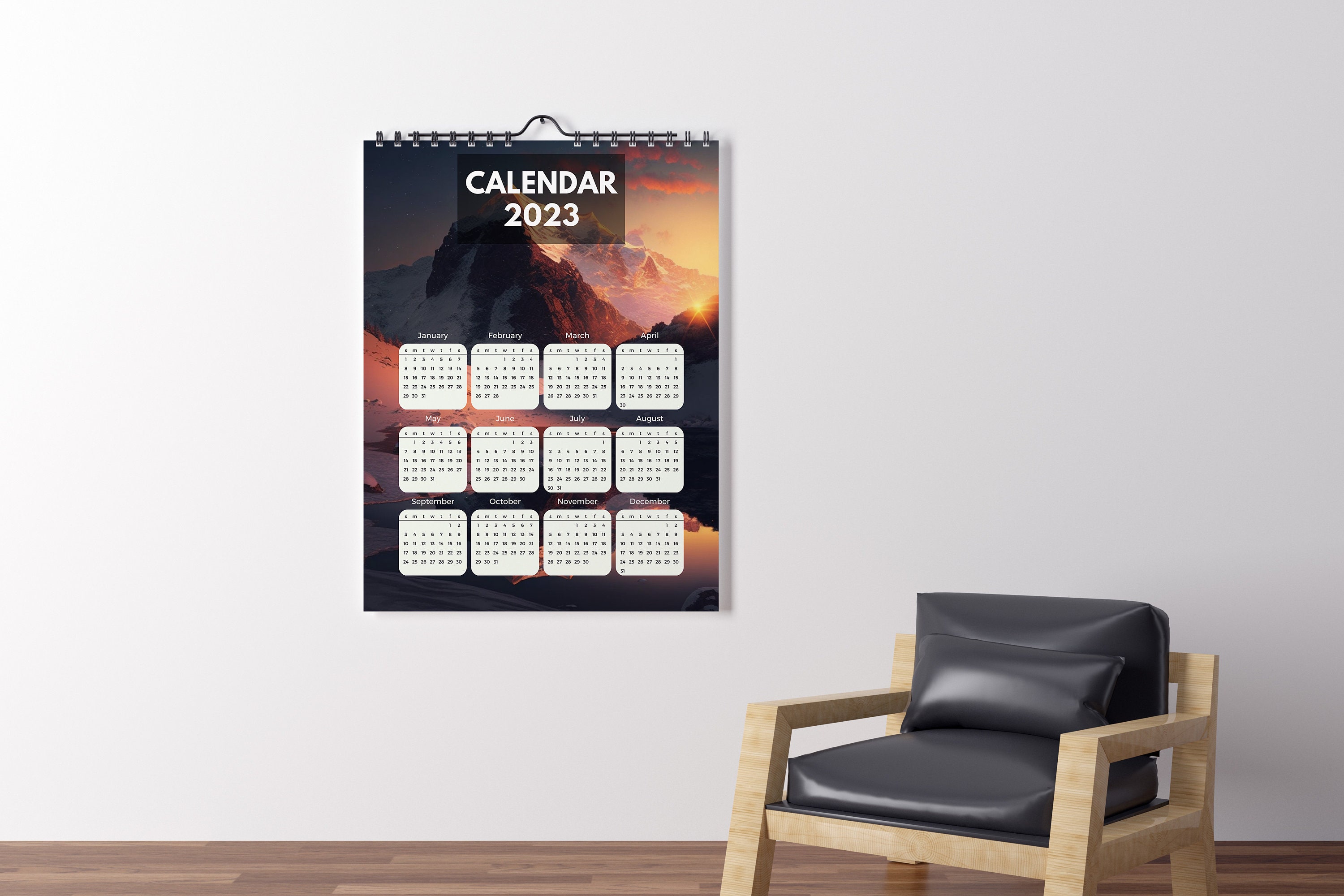 2023 Year at a Glance Instant Download Calendar Year at a Glance - Etsy