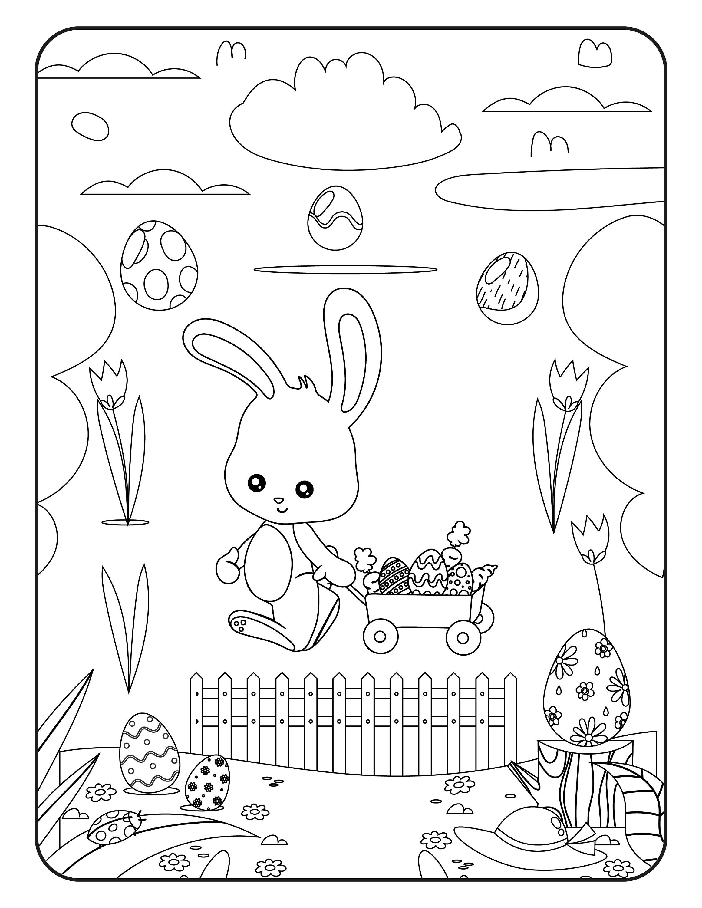 Easter Coloring Book for Kids | Printable Coloring Book | Digital ...