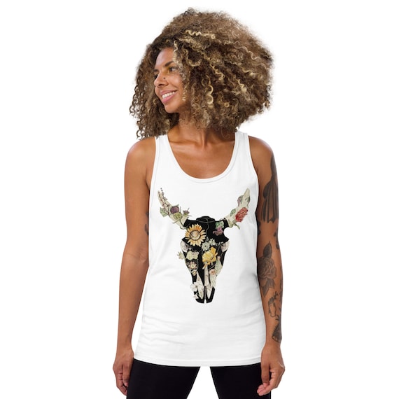 Cow Skull Unisex Tank Top