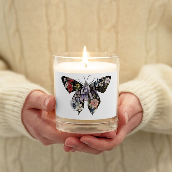 Butterfly Grace Soy Wax Glass Jar Candle