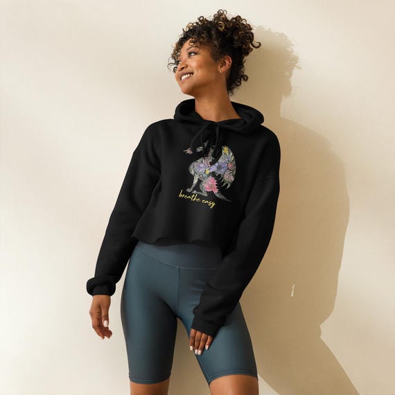 Breathe Easy Dragon Majestic Crop Hoodie