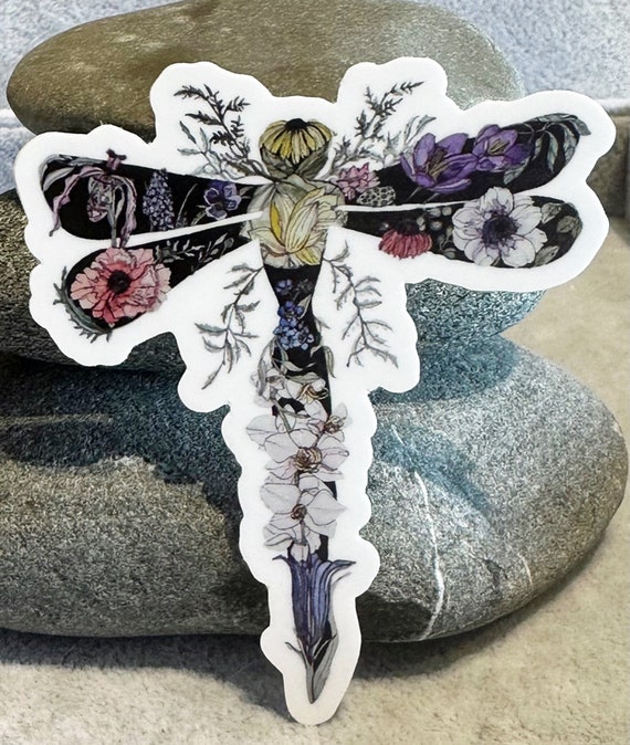 THE Sassy Dragonfly Sticker (white or clear-back)