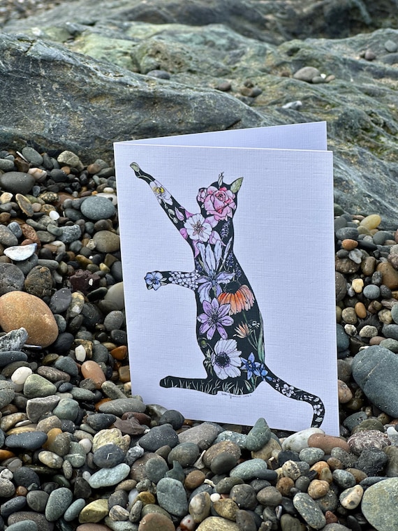 Reaching Cat Frameable Note Card