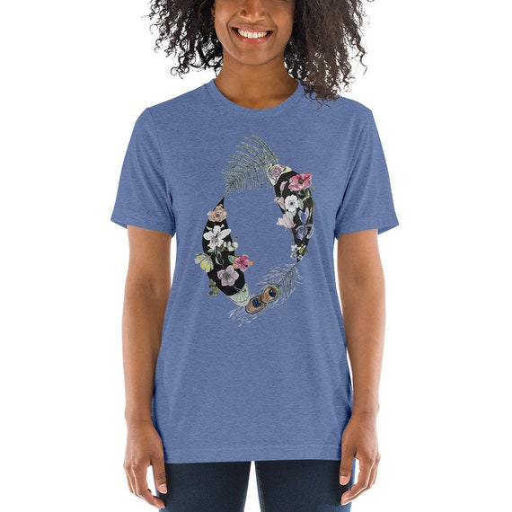 Peacock Koi Pair Tri-blend S/S Tee