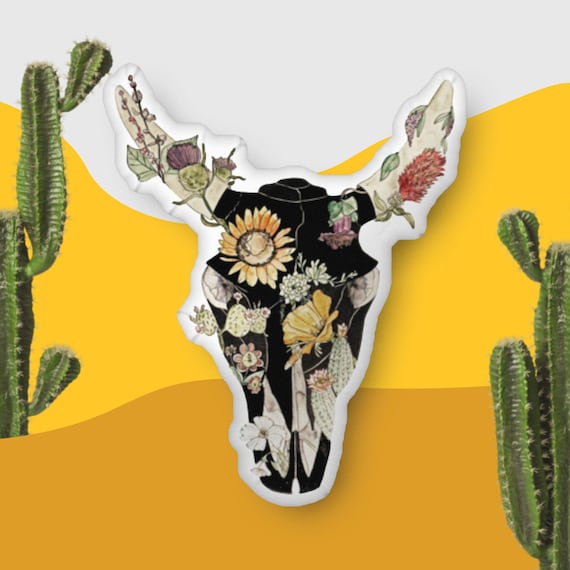 Cow Skull I Custom-Shaped Pillow