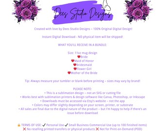 11oz Bridal Set – Regal & Romantic Roses + Hydrangea – Elegant Wedding Bundle