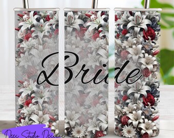 20oz Bridal Set – Modern Glam Lilies + Roses – Sleek Contemporary Bundle