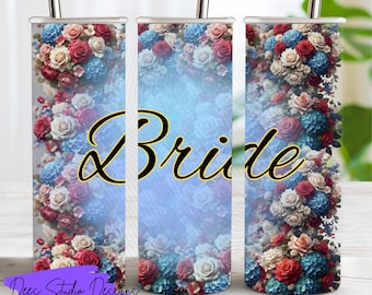 20oz Bridal Set – Regal & Romantic Roses + Hydrangea – Elegant Wedding Bundle