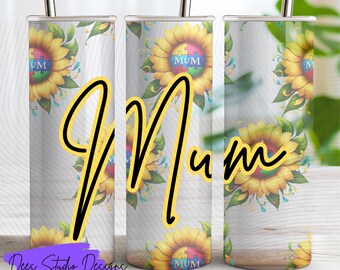 Autism Awareness Sunflower Mum Sublimation Bundle (Digital Download)