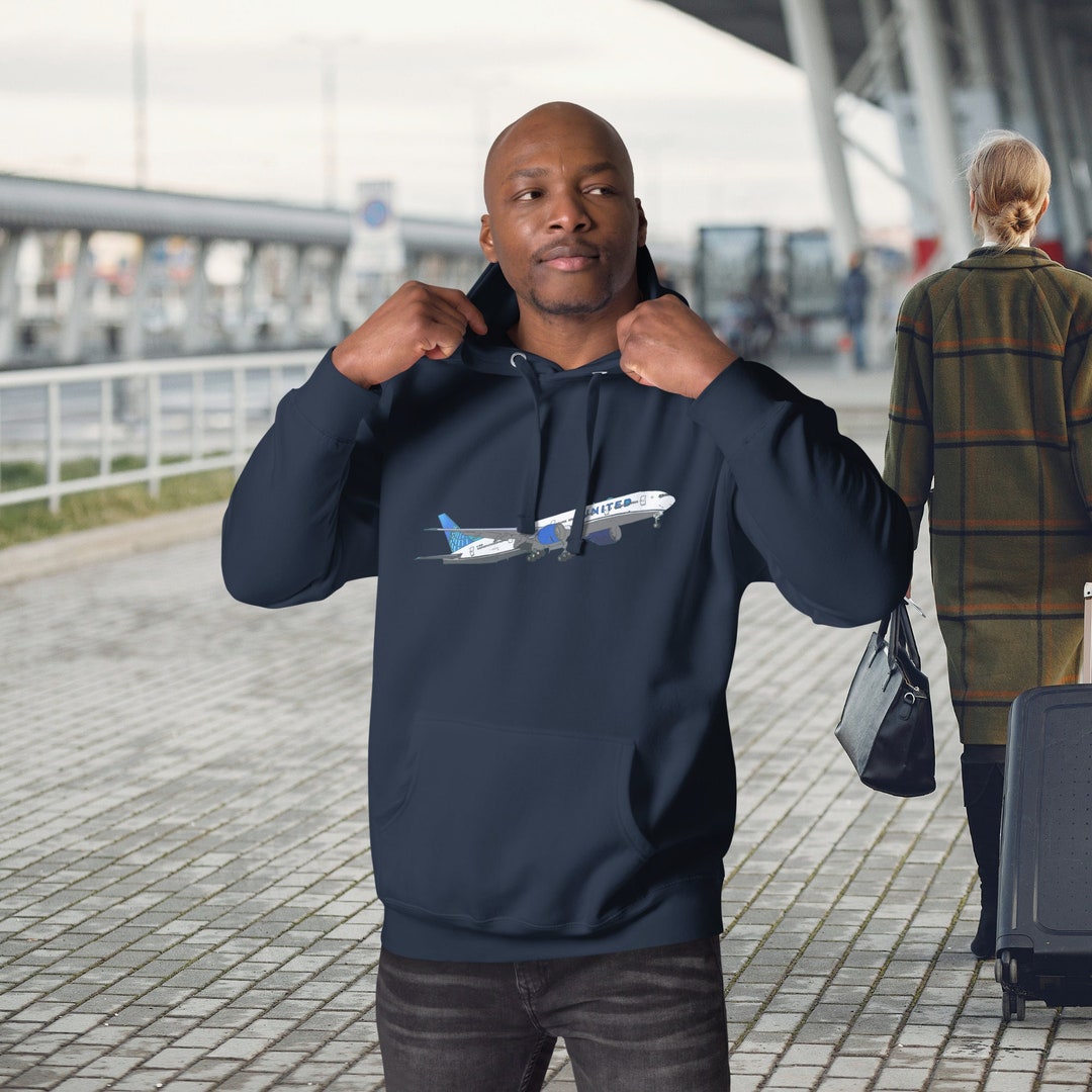 The UAL Hoodie Custom Aviation Hoodie With a Handdrawn Etsy