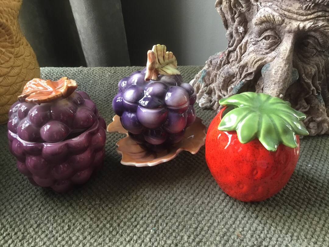 Vintage Jam Jars Three to Choose From Ceramic Lidded Jam Etsy