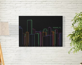 Impression sur les toits de la ville de Miami