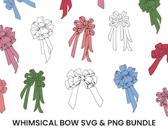 Bundle de cliparts lunatiques noeuds dessinés à la main, SVG et PNG