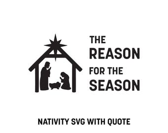Crèche de Noël SVG | La raison de la saison