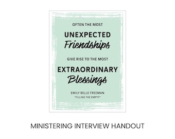 à distribuer sur l'entretien de pastorale | SDJ | Société de Secours | Citation d'amitié