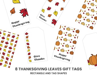 Feuilles d'automne imprimables pour Thanksgiving, activité/leçon/documentation pour cadeaux/gâteries pastorales