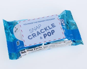 Étiquette Rice Krispie Treat : cadeau de remerciement pour le programme principal (téléchargement numérique)