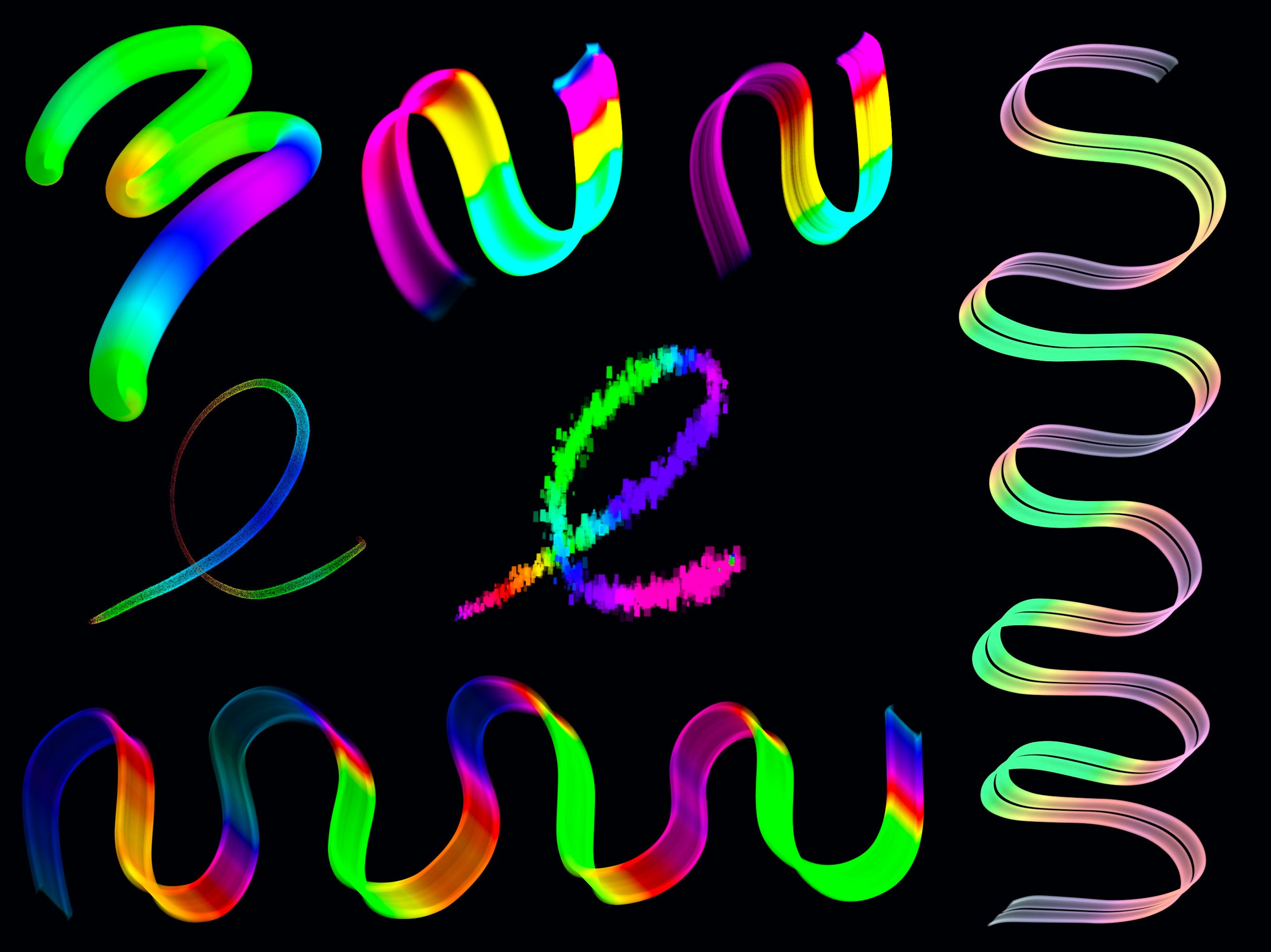 100 Procreate Rainbow Brushes, Color Changing Brushes, Good for ...