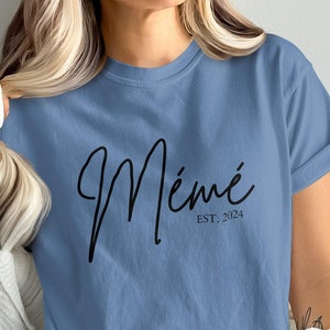 Meme EST 2024 Shirt, Gift for Meme, New Grandmother Shirt, Cute Meme Shirt, Pregnancy Announcement, First Time Meme, Future Meme Shirt