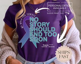 Custom Suicide Awareness T-Shirt, Mental Health Support Shirts, Matching Team Shirts for Suicide Prevention Walks,  Fundraiser Team Apparel