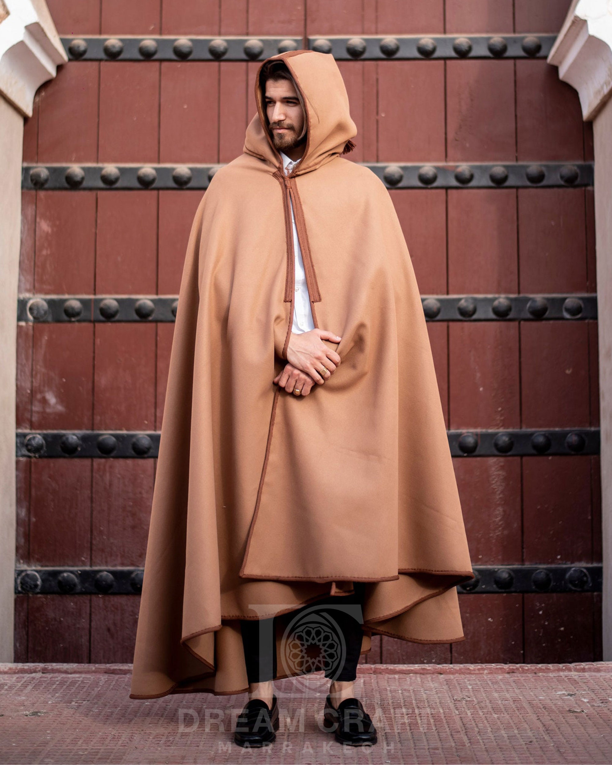 ゴ*リ様 OVERCOAT Cape Shoulder Overcoat - B Moroccan Handmade _hooded Long Overcoat _luxury Winter Warm Cape _