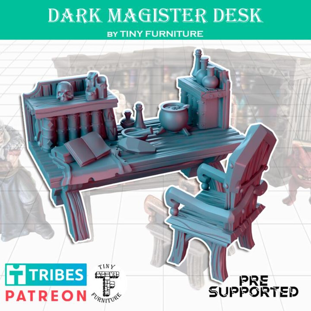 Dark Magister Desk Medieval Chair Office Scatter Terrain Scenery ...