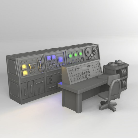 Vintage Audio Recording Studio Computer War Terrain Scatter D&D Scifi Fallout Post Miniature Radio