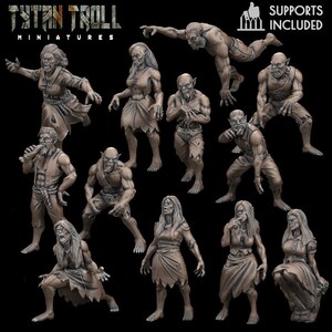 Vampire Spawn Bundle Undead Creatures Miniature Resin Print TTRPG Fantasy Dnd Fantasy
