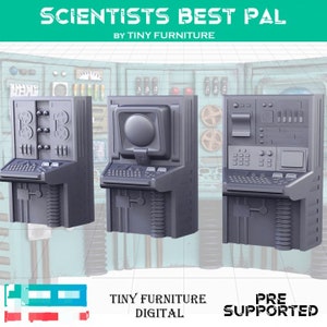 Retro Computer Machine Tape Screen Radar Command D&D War Miniature Terrain Scatter Resin