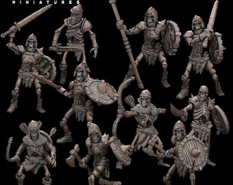 Armored Skeletons Skeleton Horde Undead Crypt Dead Scatter Terrain Scenery Landscape TTRPG Fantasy dnd