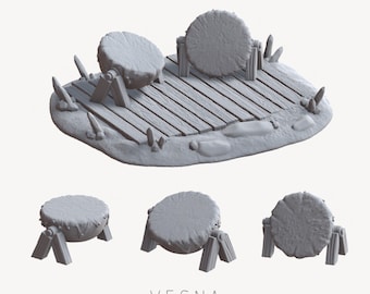 War Drums Tribal Orc Goblin Jungle Forest Woods Scatter Terrain Scenery TTRPG Miniature Fantasy dnd Music