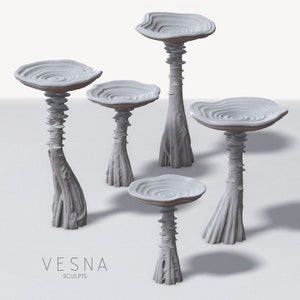 Giant Mushroom Trees Scatter Terrain Scenery TTRPG Miniature Fantasy dnd Fungus Fungi Mycology Landscape