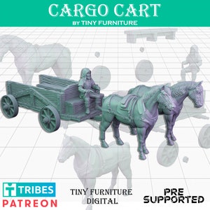 貨物カート 馬車 商人 町 散らばる 地形 風景 TTRPG ファンタジー dnd ミニチュア