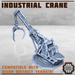 Industrial Crane Cargo Bay Area Yard Scatter Terrain Scenery Landscape TTRPG Fantasy Scifi Claw Grimdark