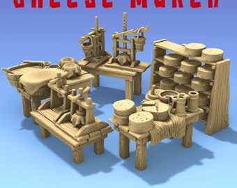 Cheese Maker Factory Medieval Scatter Terrain Scenery D&D TTRPG resin 3D print Miniature